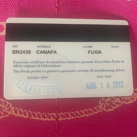 Prada Canapa Canvas Tote. Small size. EUC - Picture 14 of 14